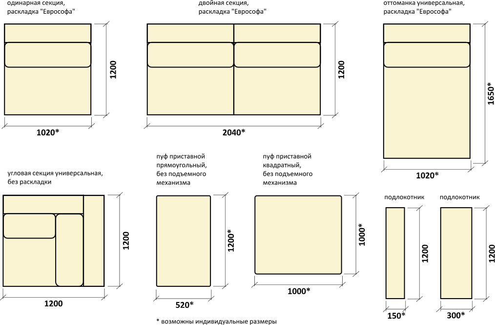 Париж с оттоманкой  без подлокотников-plan-1